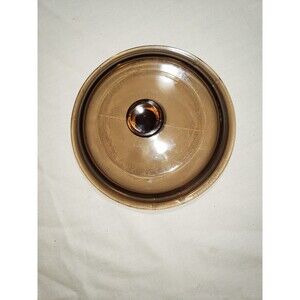 Pyrex Vision P-81-C Corning Ware Brown Amber Glass 6" Replacement Lid 5.5" Rim